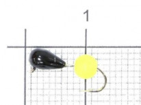 Мормышка вольф. True Weight "Капля" d=3.2 ядреный глаз желтый неон