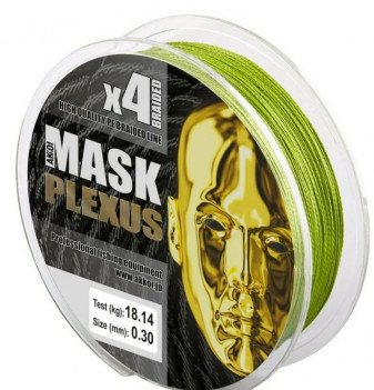 Шнур плетен. Шнур Akkoi Mask Plexus 150м 0,12мм green