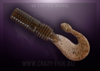 Твистер Crazy Fish "Powertail 2.8" (5-шт,7см) 4-7-8-2
