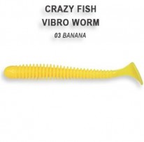 Виброхвост Crazy Fish "Vibro Worm 2" (8-шт,5,0см) 3-5-3-2