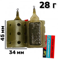 Фидерная кормушка овальная Flagman 45х34мм M 28г (FK3S-28OB)