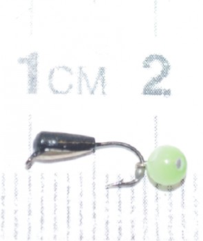Капля с ушком 2,5 мм с серебр.коронкой, с подв.шариком Кошачий глаз Зеленый, арт.173 С/К