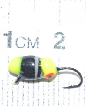 Мормышка вольфрам Капля с ушком d 5,0 мм обманка с камнем (цвет 1)