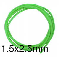 Кембрик флюор. d-1.5x2.5мм зеленый 1м