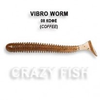 Виброхвост Crazy Fish "Vibro Worm 2" (8-шт,5,0см) 3-5-8-1