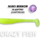 Виброхвост Crazy Fish "Nano Minnow" (8-шт,4,0см) 6-4-6-4