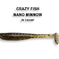 Виброхвост Crazy Fish "Nano Minnow" (8-шт,4,0см) 6-4-26-6