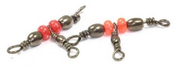 Вертлюг тройной SWD №5x7 Triple Red Beads Swivels 5шт. (7129057)