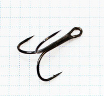 Крючок KOI "O'SHAUGHNESSY TREBLE", размер 10 (INT), цвет BN, тройник (10 шт.)KH3281-10BN