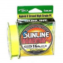 Шнур плетен. Sunline Momentum 4x4 150м Fluo Yellow 0.8 0.175мм 5.4кг