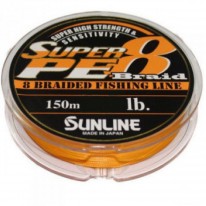 Шнур плетен. Sunline Super PE 8 Braid Orange 150м 0.6 0.128мм 3кг
